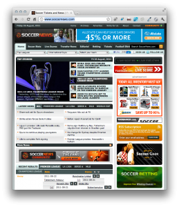 SoccerNews.com website
