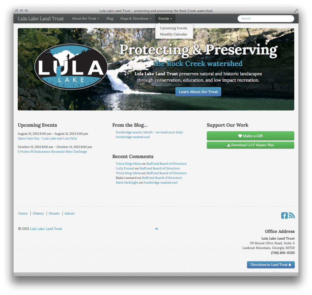 Lula Lake Land Trust website